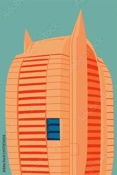 Obraz minimalist abstract architecture vector graphic 