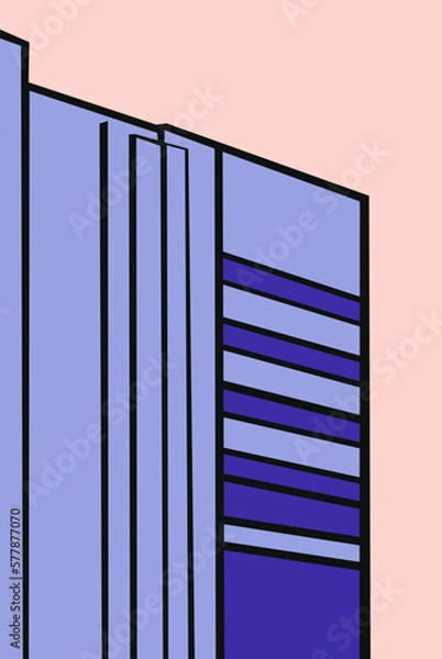 Fototapeta minimalist abstract architecture vector graphic 