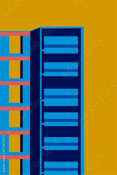 Fototapeta minimalist abstract architecture vector graphic 
