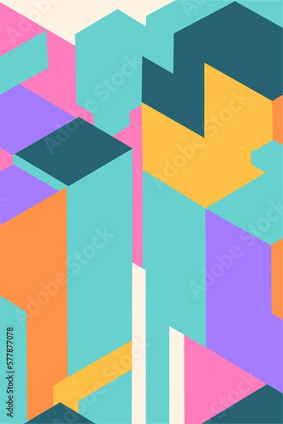 Fototapeta minimalist abstract architecture vector graphic 