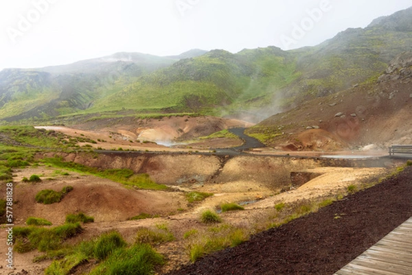 Obraz Hot Geothermal Active Area in Iceland