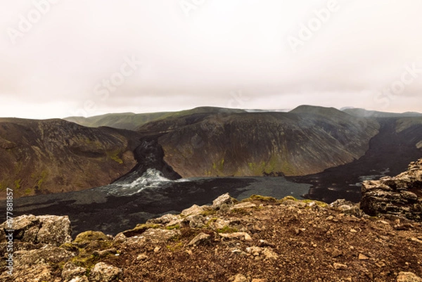 Obraz Dried up volcanic valley in Iceland