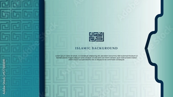 Obraz simple blue gradient Islamic background