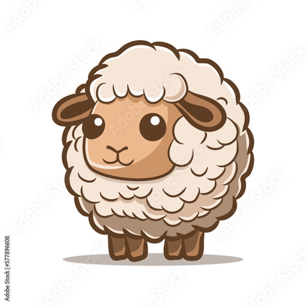 Fototapeta sheep cartoon cute