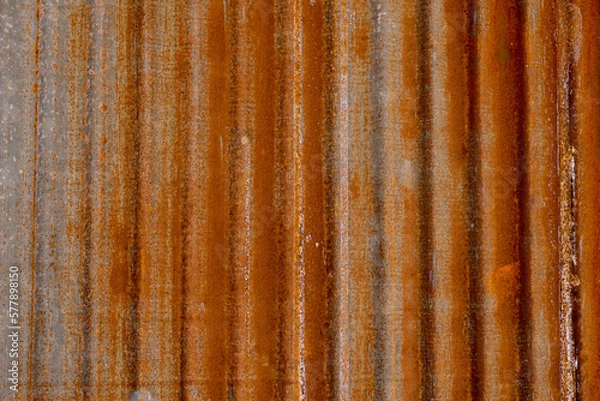 Obraz Old Rusted galvanized iron plate for background and texture
