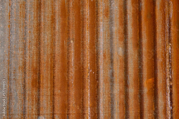 Obraz Old Rusted galvanized iron plate for background and texture