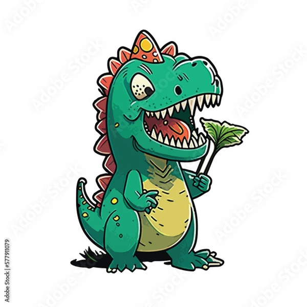 Obraz cute dinosaur cartoon style