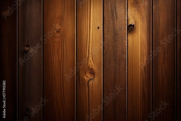 Fototapeta Wooden surface with a light shining on it