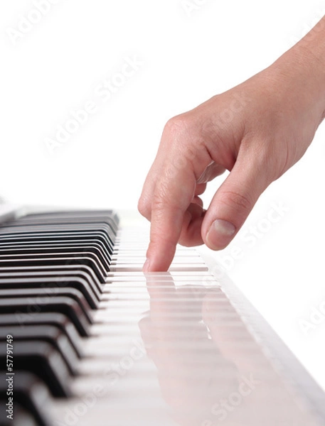 Obraz Female hand playing the piano