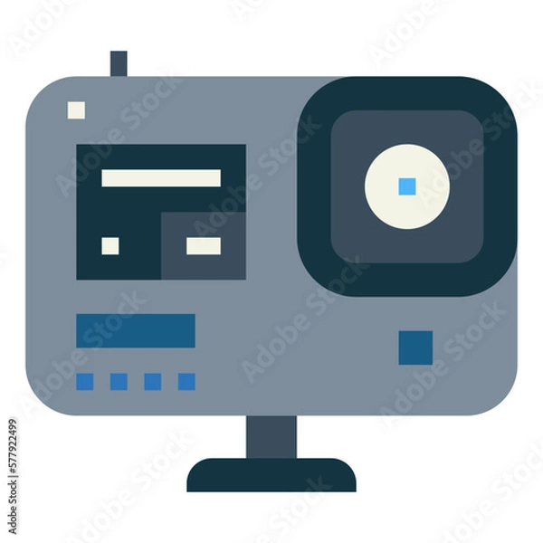 Obraz cation cam flat icon style