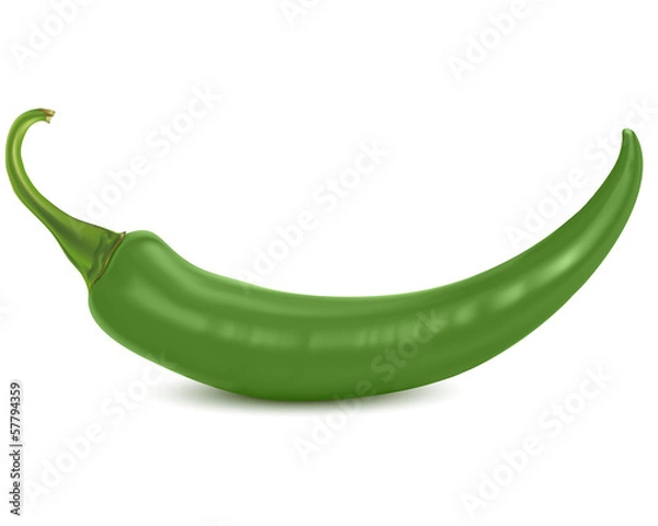 Fototapeta Chilli. Isolated on white