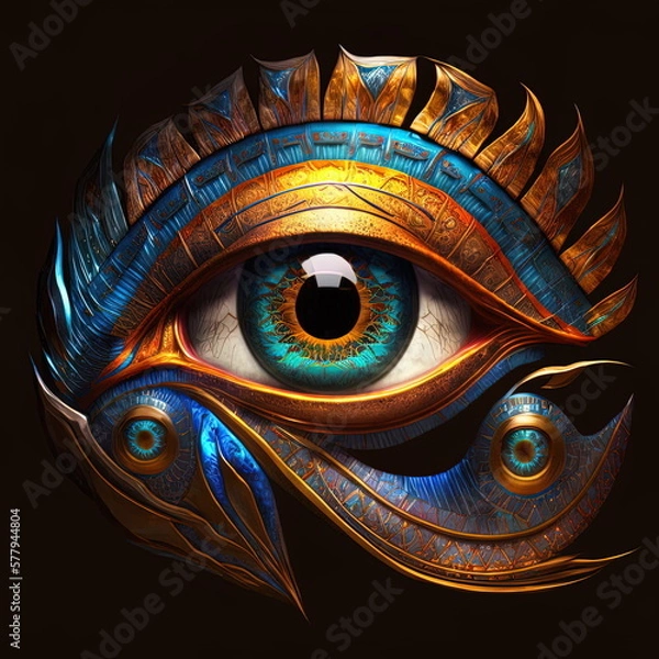 Obraz Abstract Cinematic Colorful Ancient Egyptian Eye - Atenvalley.com