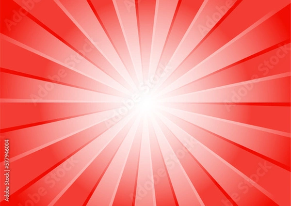 Fototapeta 集中線　シンプル　使いやすい　横　横長　赤　クリスマス