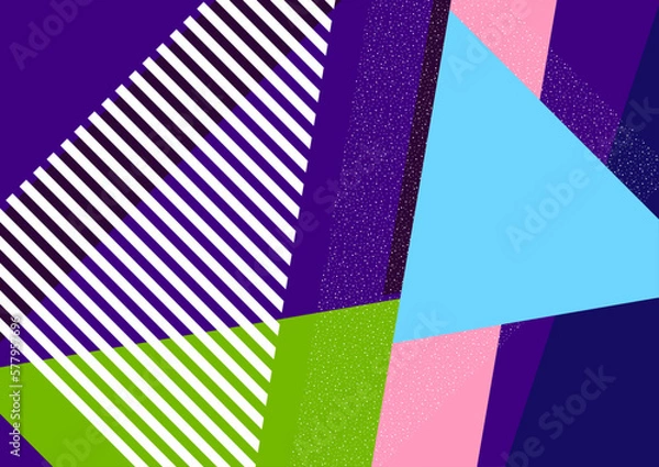 Fototapeta Geometric shapes and lines. Modern design, creative concept, modern diagonal abstract background. Vector