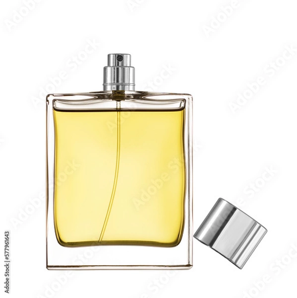 Obraz Glass bottle perfume spray isolated