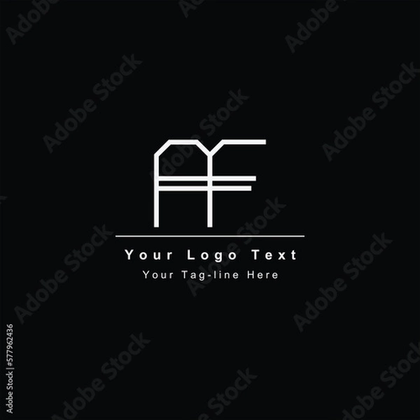 Fototapeta AF or FA letter logo. Unique attractive creative modern initial AF FA A F initial based letter icon logo