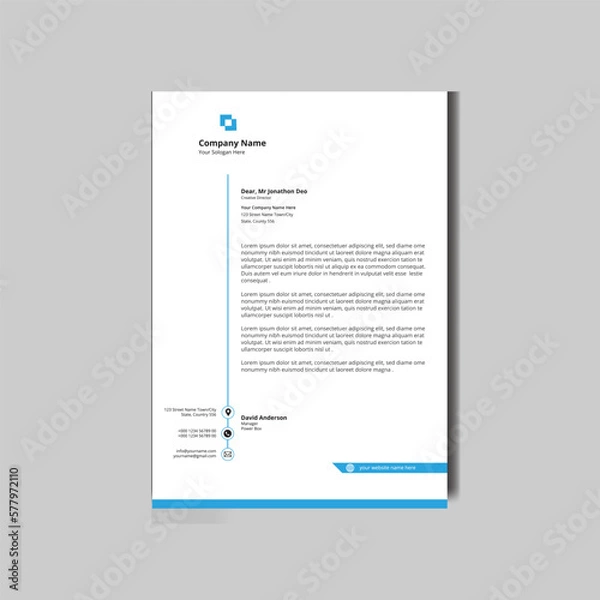 Obraz Letterhead Design Template