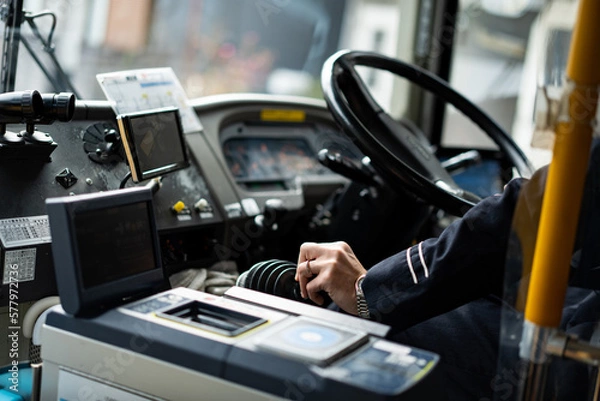 Fototapeta バスの運転