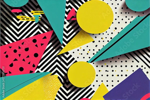 Fototapeta Colorful abstract Background consisting of different shapes