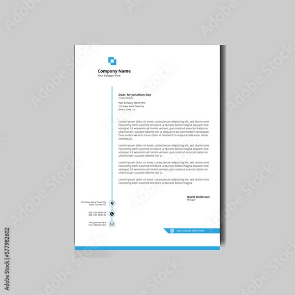 Obraz Business Letterhead Design Template 