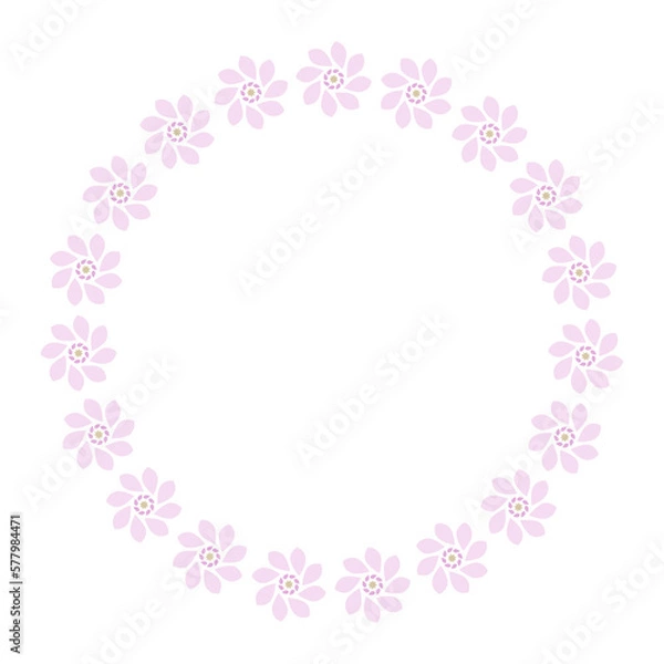 Fototapeta 花の円形フレーム