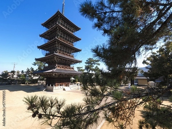 Obraz 四国八十八ヶ所霊場第75番札所・善通寺の五重の塔【香川県善通寺市】6