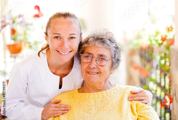 Obraz Elderly home care