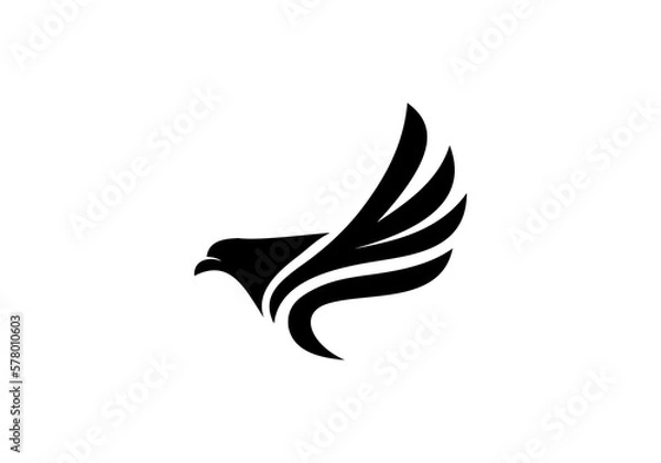 Fototapeta abstract Eagle fly logo space head eagle fly logo design