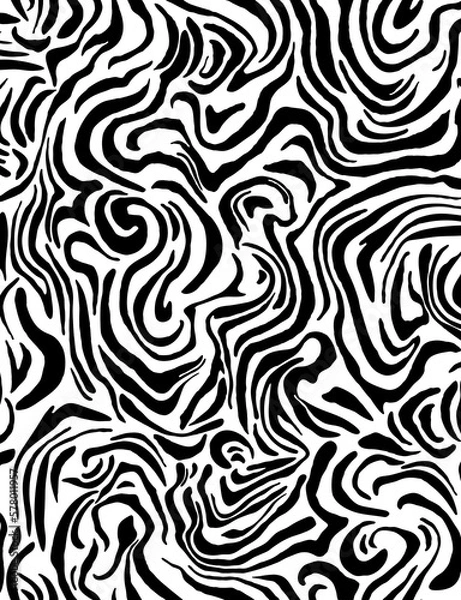 Fototapeta Seamless zebra pattern, liquid print.