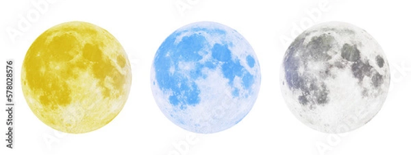 Fototapeta 背景透過した月のイラスト