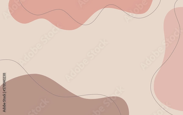 Fototapeta 曲線的なシェイプとラインをあしらったベクター背景