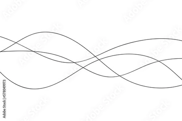 Fototapeta Curve wave line seamless abstract design. 