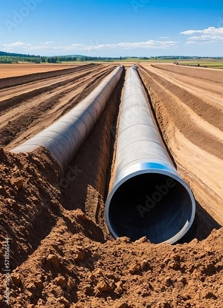 Fototapeta irrigation system in the field