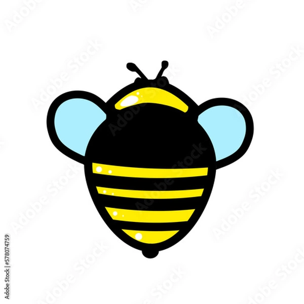 Fototapeta bee, wasp - icon, vector illustration