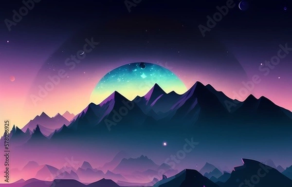 Obraz sunrise in mountains