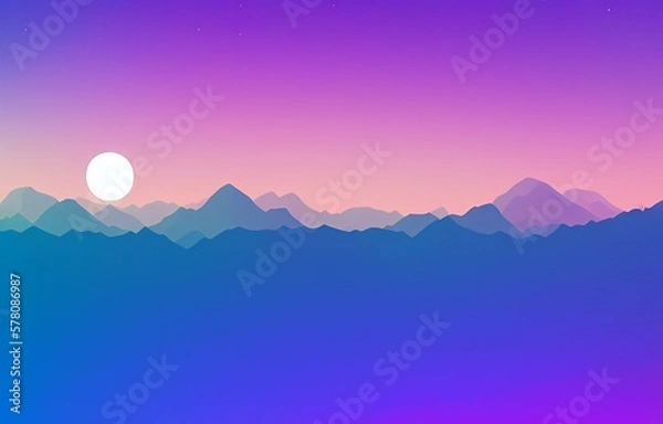 Obraz sunrise in mountains