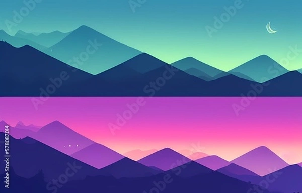 Obraz mountain landscape vector illustration