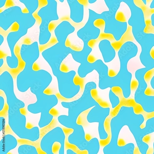 Obraz seamless pattern with yellow and blue stars