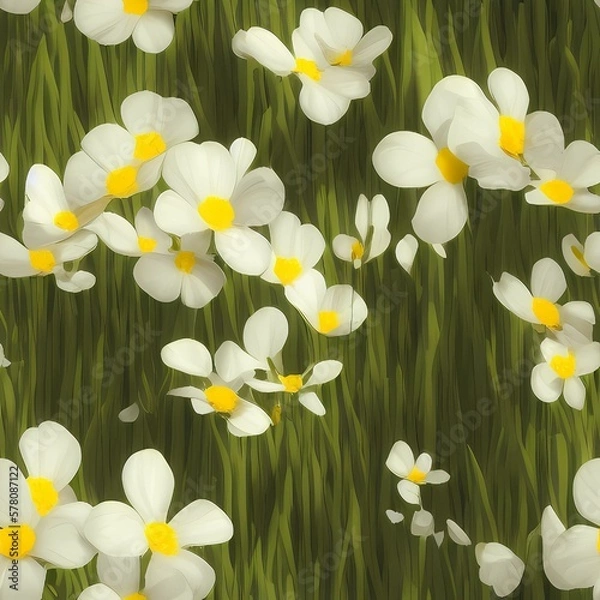 Obraz white and yellow flowers