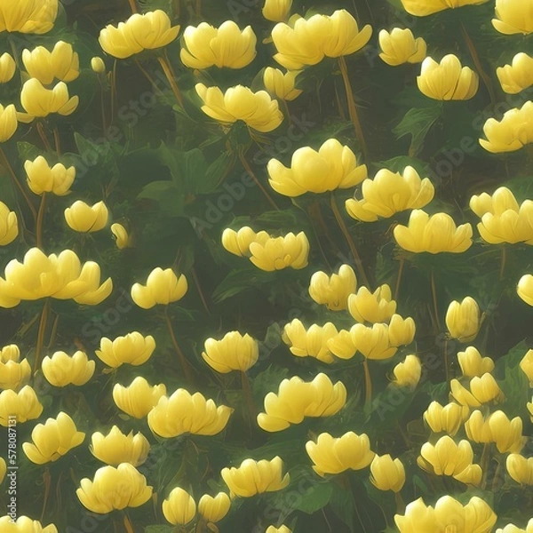 Obraz yellow flowers on a field 