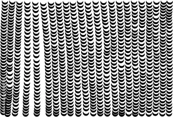 Obraz Black and white vertical curve wavy lines pattern.