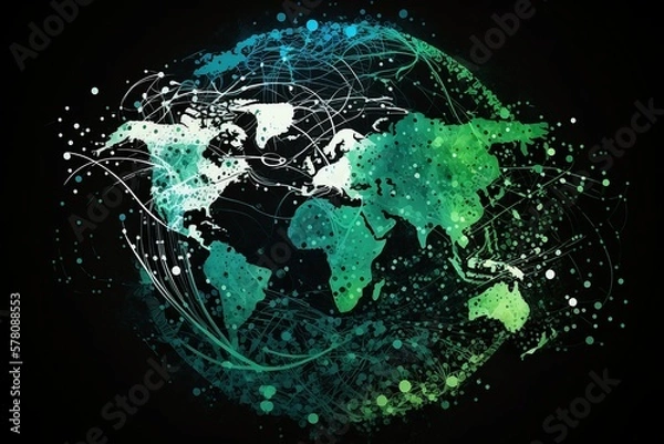 Obraz Technology background with Generative AI technology