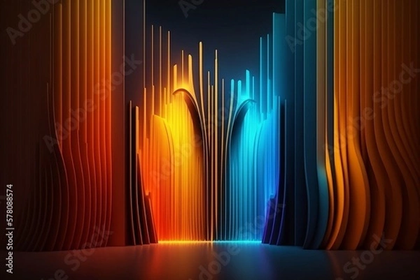 Obraz multicolor spectrum background abstract with Generative AI technology