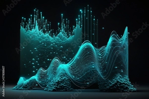 Obraz Technology background with Generative AI technology