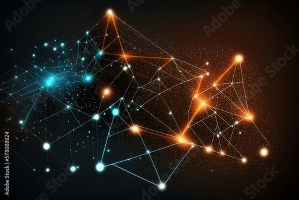 Obraz Technology background with Generative AI technology