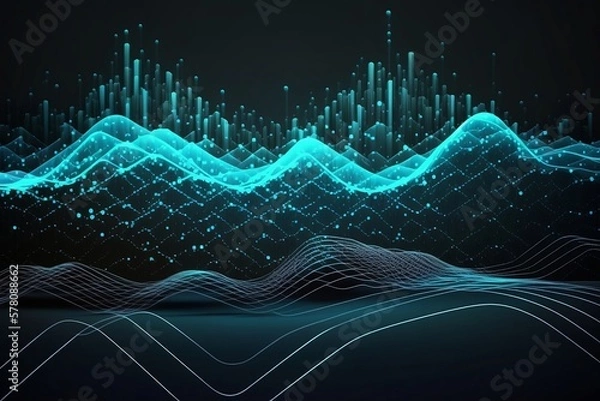 Obraz Technology background with Generative AI technology