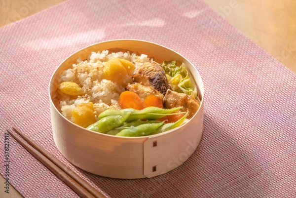 Obraz 栗ご飯弁当