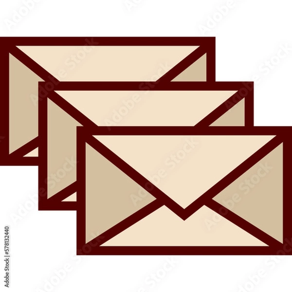 Obraz Emails Stack Color Icon