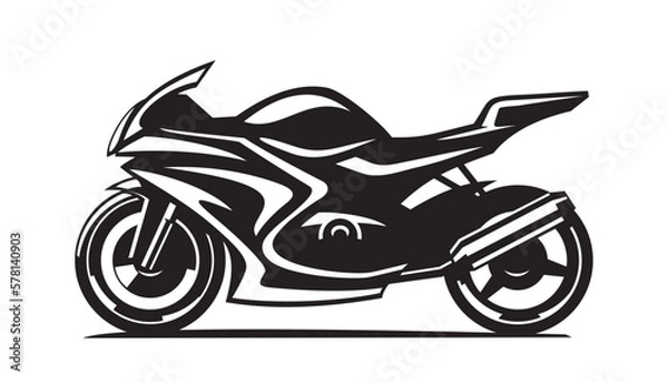 Fototapeta The motorcycle is free-standing