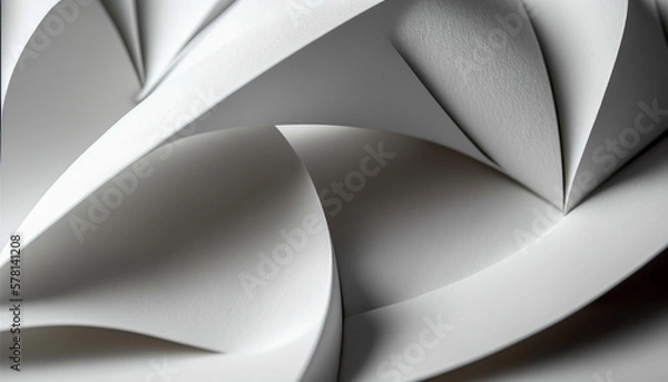 Fototapeta Abstract White Paper Background - Generative AI